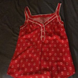 Red flowered summer shirt